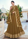 Mahendi Colour New Designer Wedding Wear Readymade Heavy Suit Collection 592